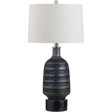Black and Silver Stripe Table Lamp 29.5"H