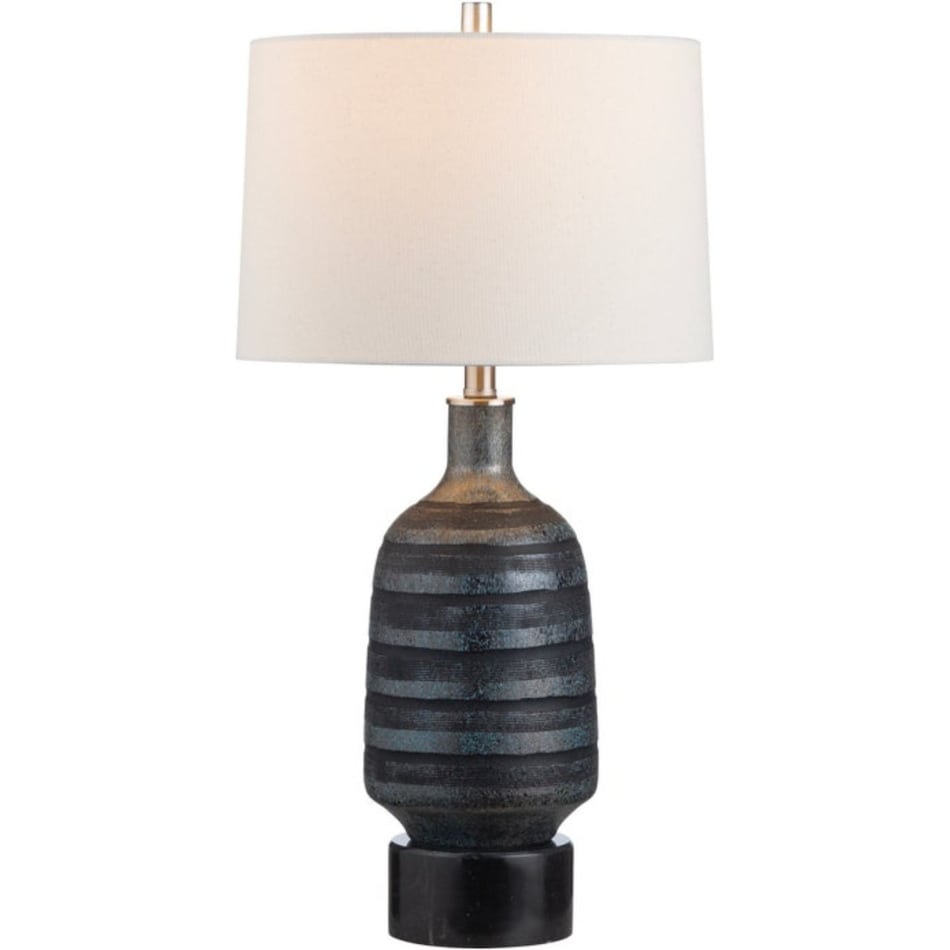 cres black table lamp   