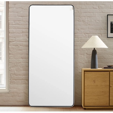 Black Metal Wall Mirror 37"W x 73"H