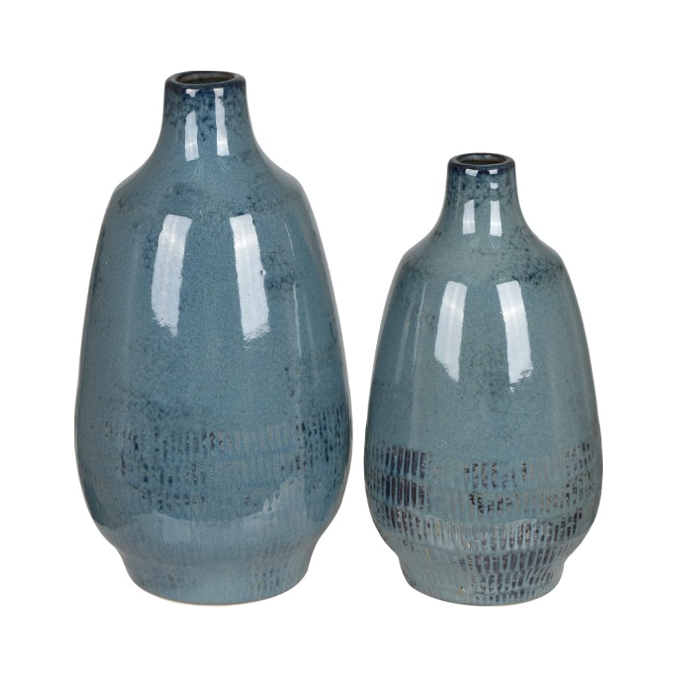 cres blue jar vase bowl plate set  