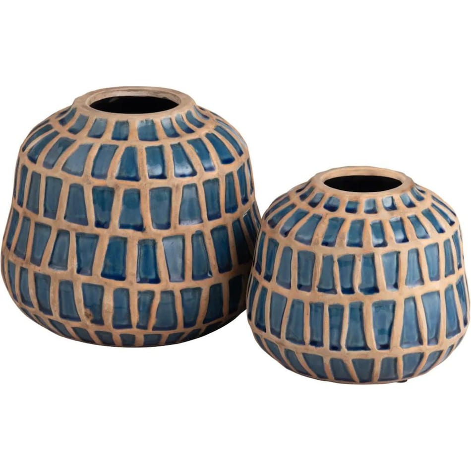 cres blue jar vase bowl plate set  