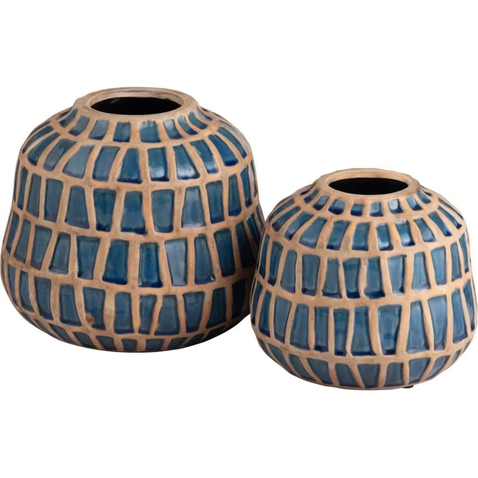 cres blue jar vase bowl plate set  
