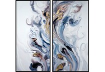 cres blue paintings set  