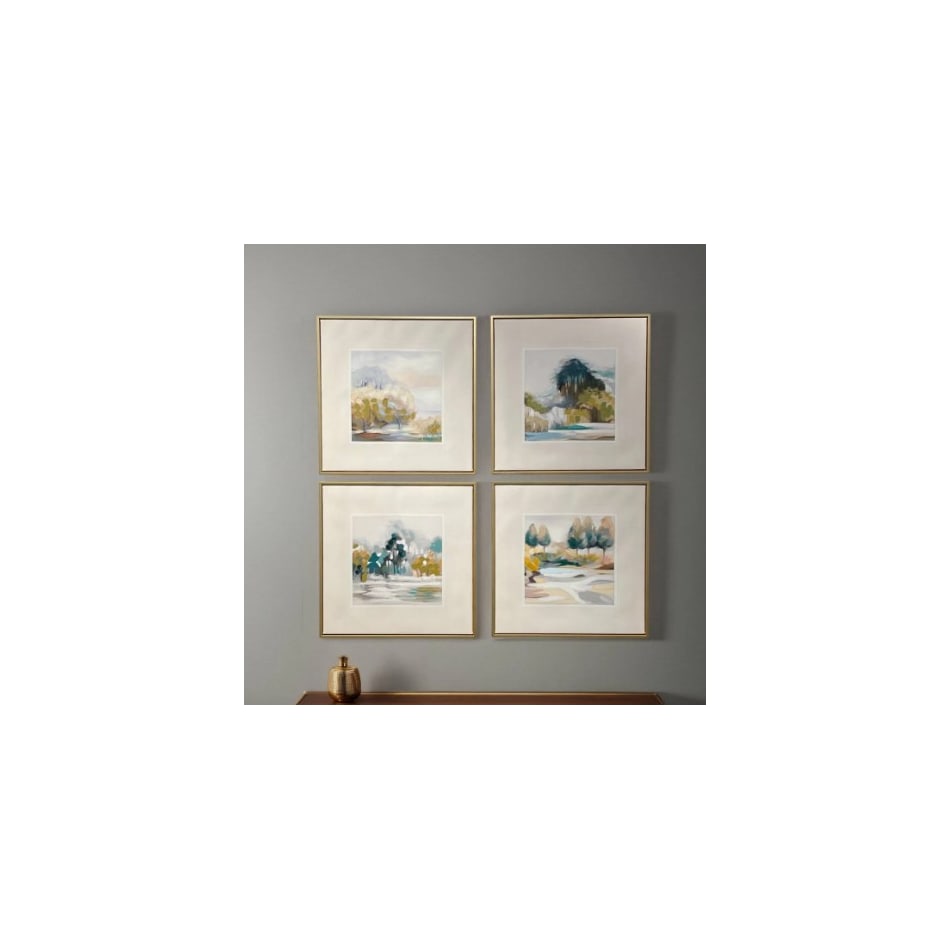 cres blue paintings set  
