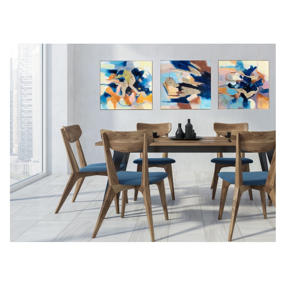 cres blue paintings set  