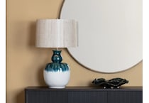 cres blue table lamp   