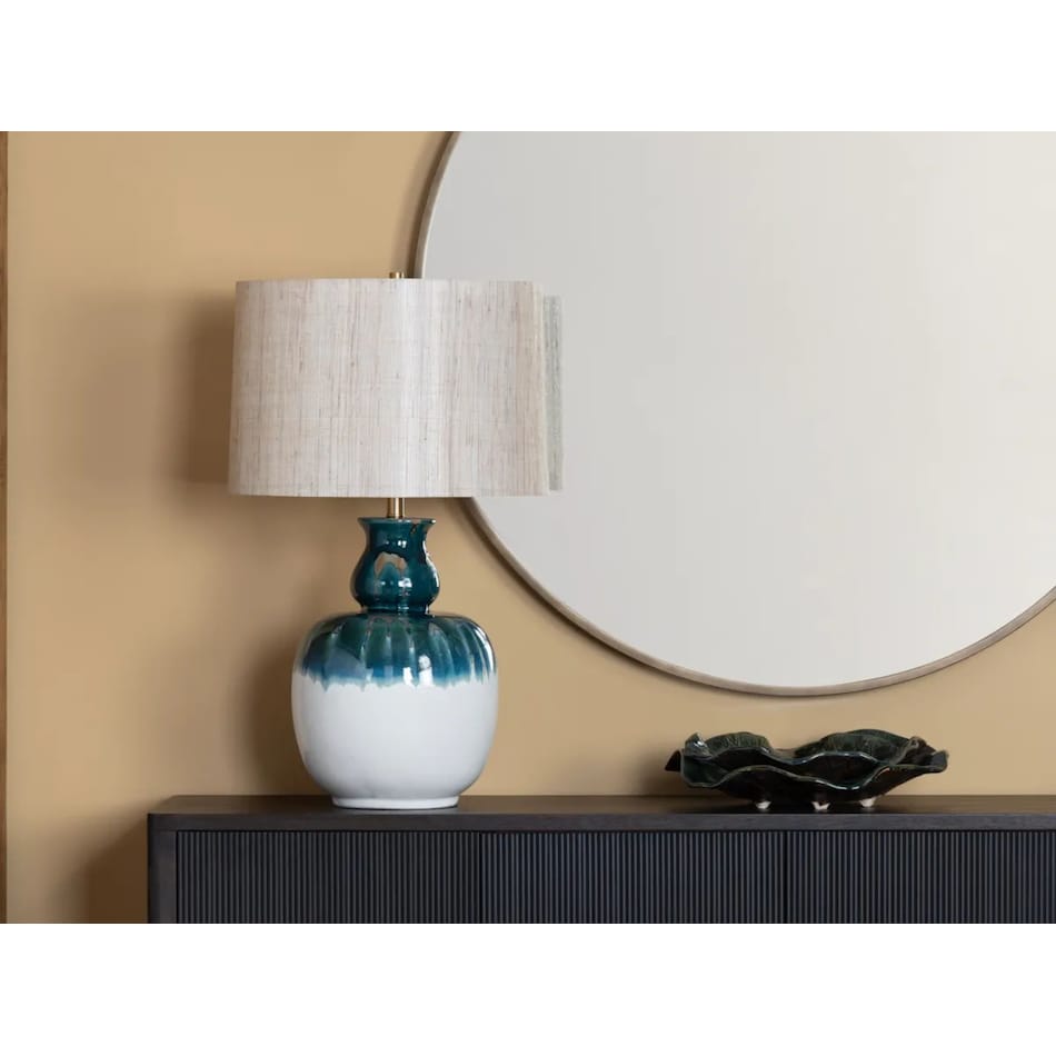 cres blue table lamp   