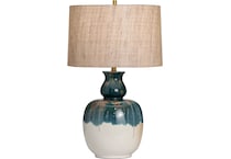 cres blue table lamp   