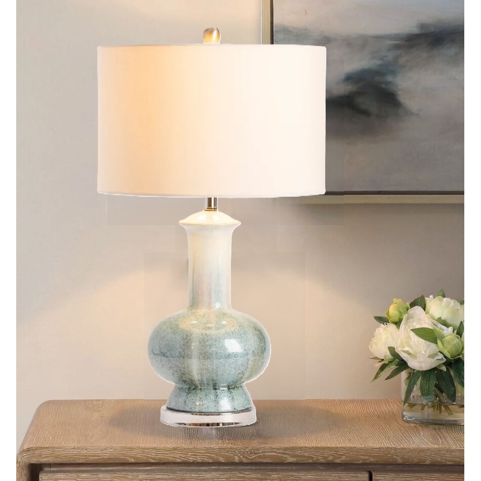 cres blue table lamp   