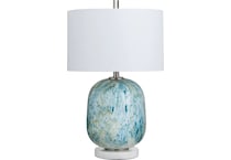 cres blue table lamp   
