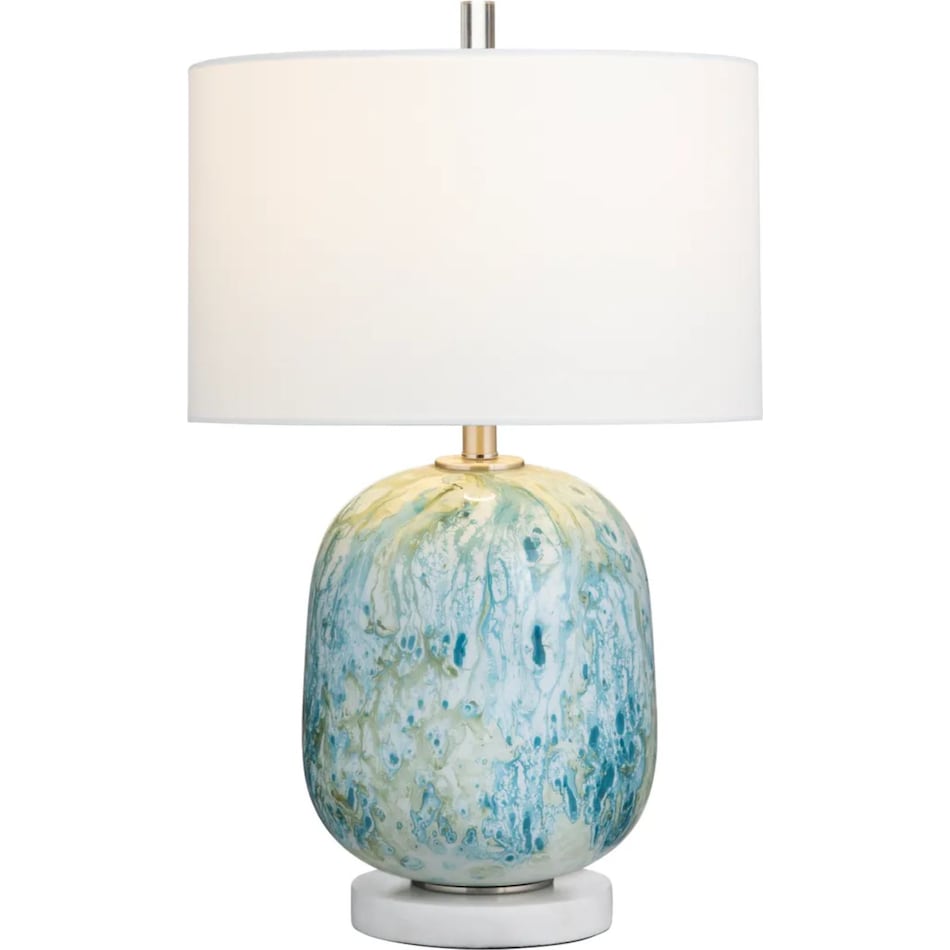 cres blue table lamp   