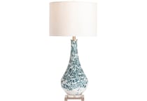 cres blue table lamp   