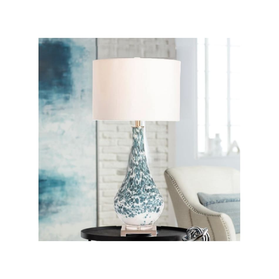 cres blue table lamp   
