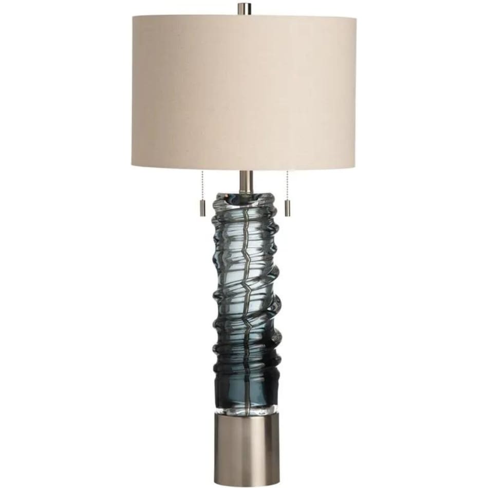 cres blue table lamp   