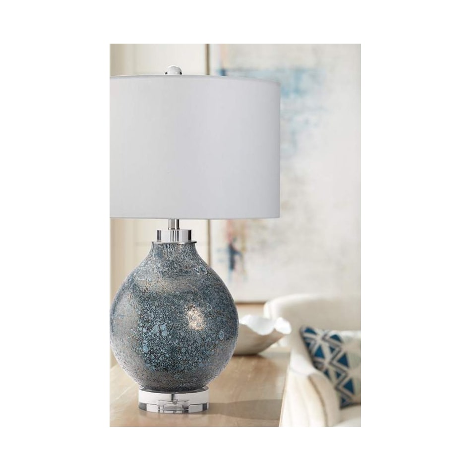cres blue table lamp   
