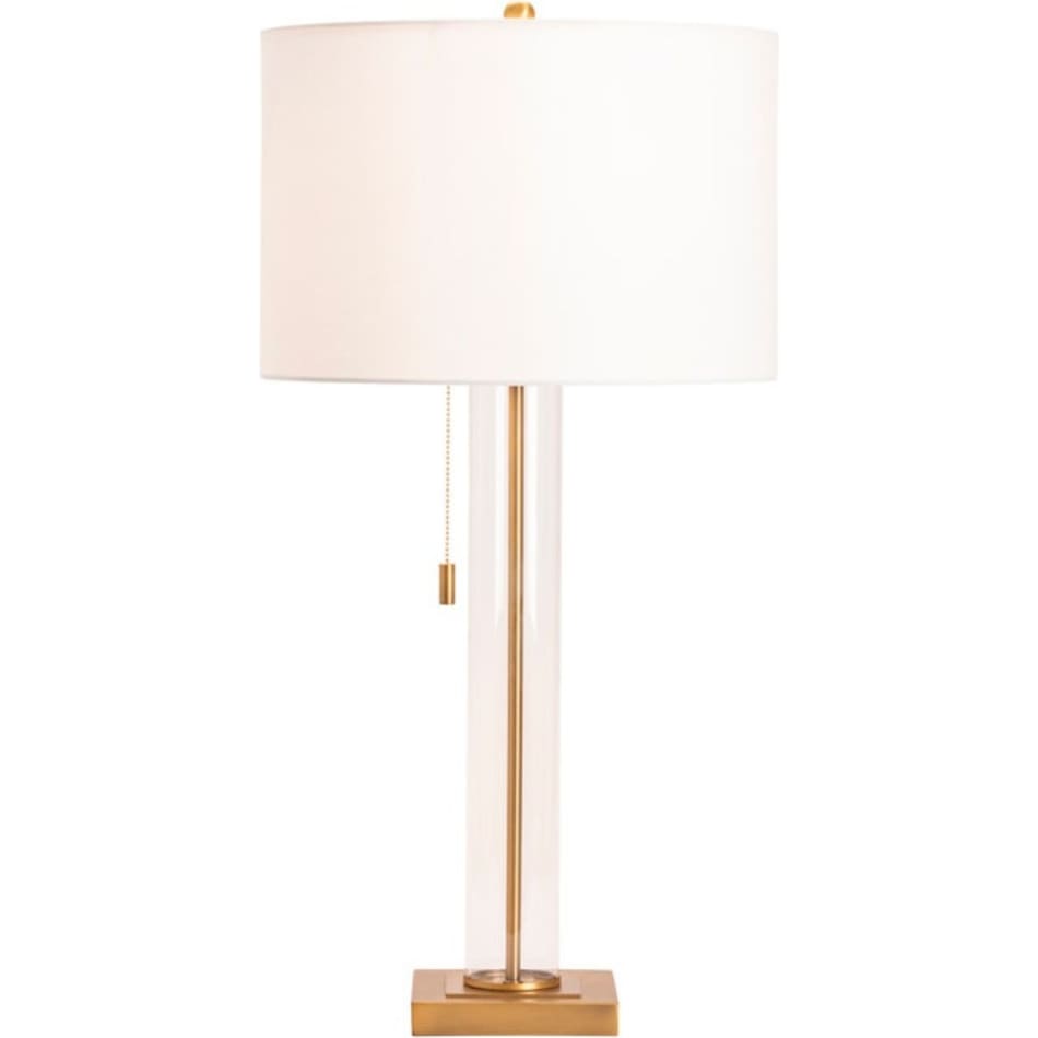 cres brass table lamp   