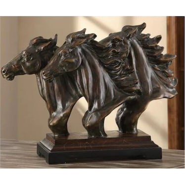 Running Free Horse Statue 23"W x 17.5"H