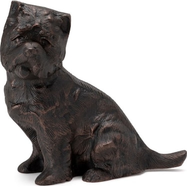Bronze Scottie Sculpture 8"W x 8.5"H