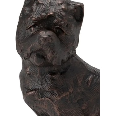 Bronze Scottie Sculpture 8"W x 8.5"H