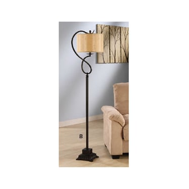 Bronze Twist Floor Lamp 61"H