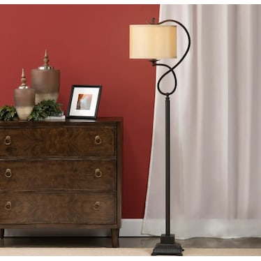 Bronze Twist Floor Lamp 61"H