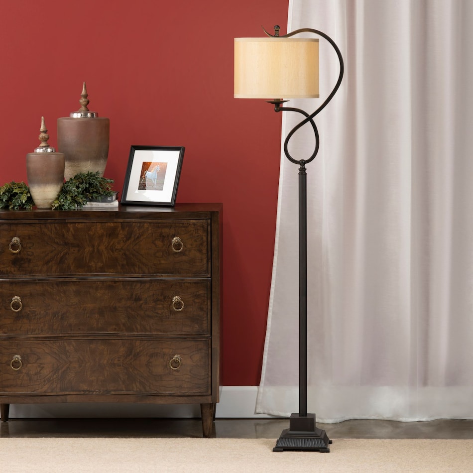 cres bronze floor lamp   