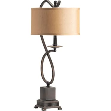 Bronze Twist Table Lamp 27"H