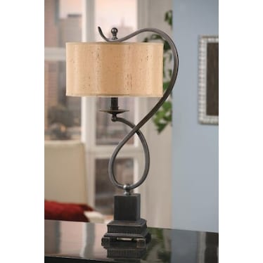 Bronze Twist Table Lamp 27"H