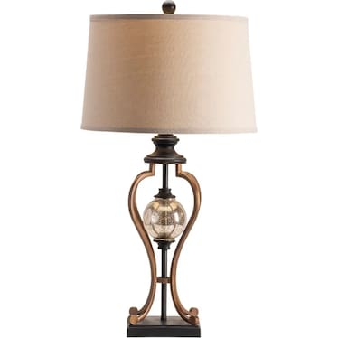 Mercury Glass Ball Table Lamp 36.5"H