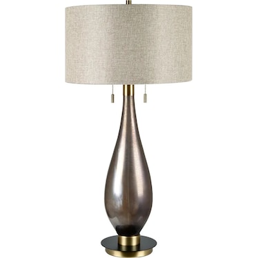 Bronze Glass Table Lamp 34.5"H