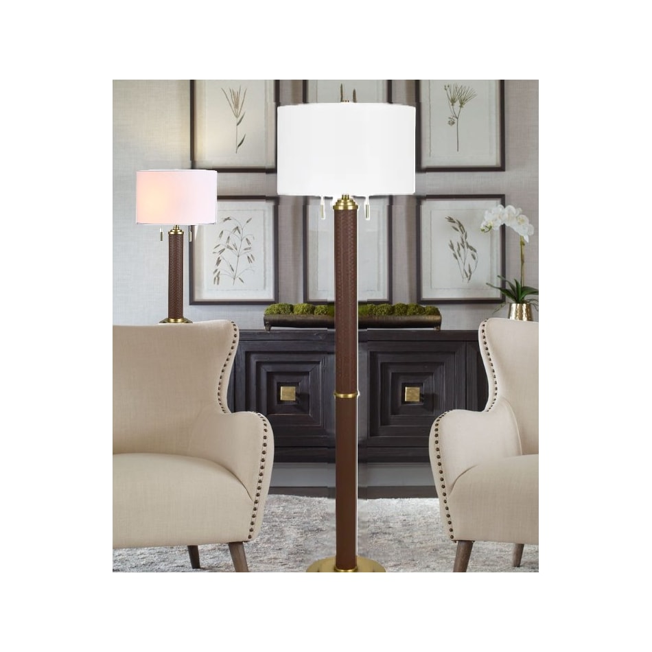 cres brown floor lamp   