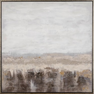 Brown Abstract Framed Canvas 49"W x 49"H