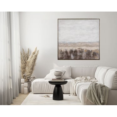 Brown Abstract Framed Canvas 49"W x 49"H