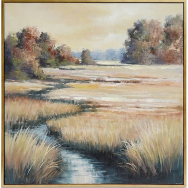 Fall Wetland Framed Canvas 52"W x 52"H