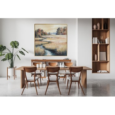 Fall Wetland Framed Canvas 52"W x 52"H