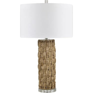 Natural Brown Rope Table Lamp 29.5"H