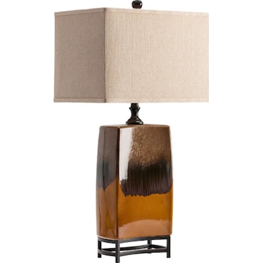 Caramel Ceramic Table Lamp 32"H