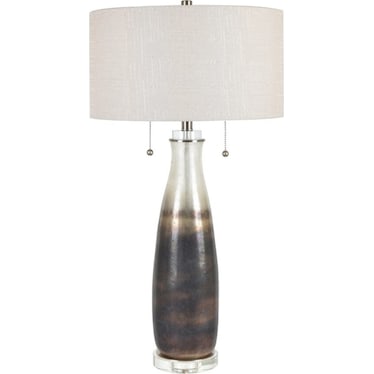 Brown Glass Table Lamp 32"H