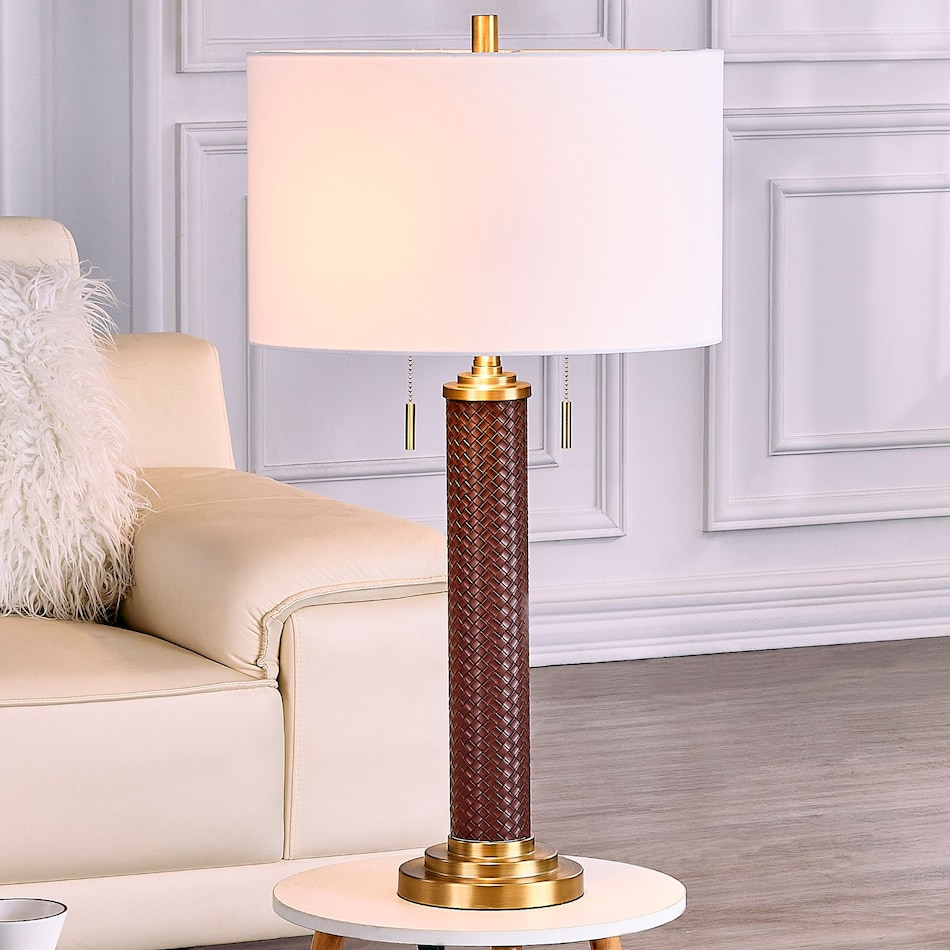 cres brown table lamp   