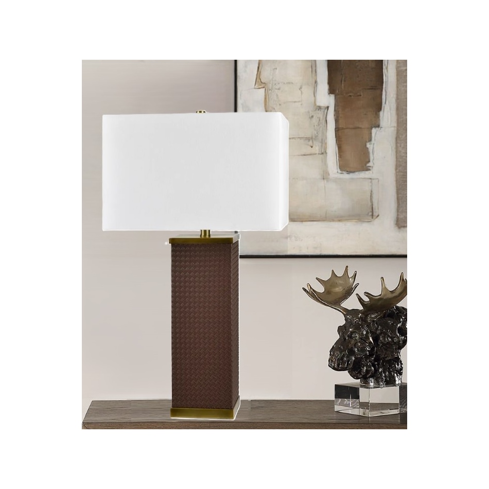 cres brown table lamp   