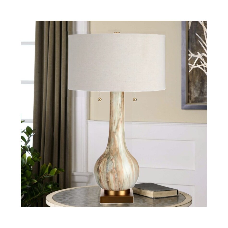 cres cream table lamp   