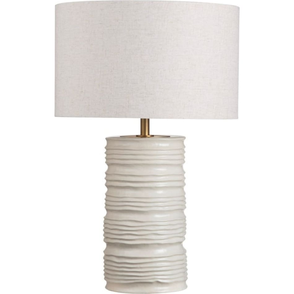 cres cream table lamp   