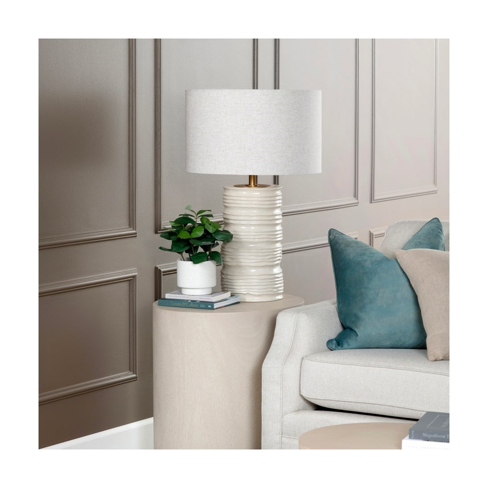 cres cream table lamp   