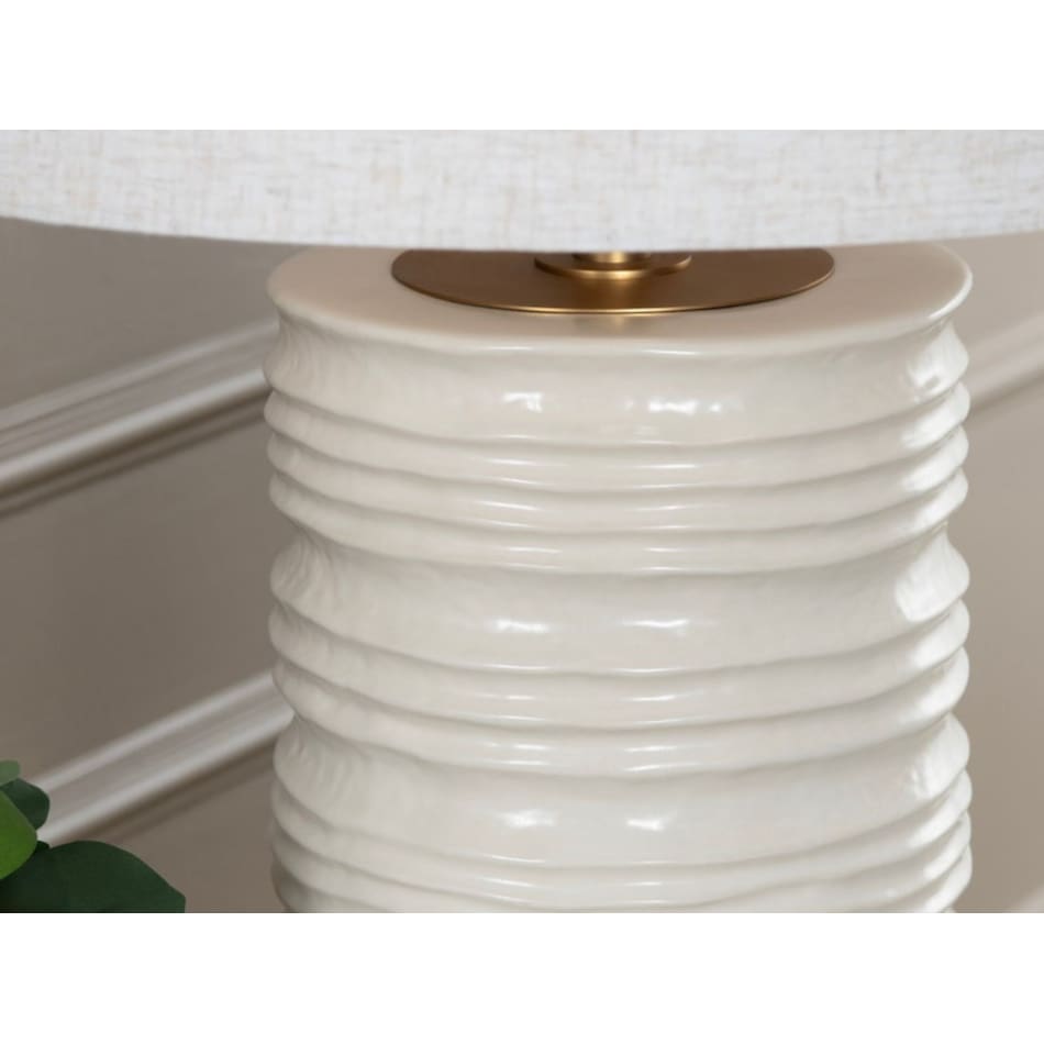 cres cream table lamp   