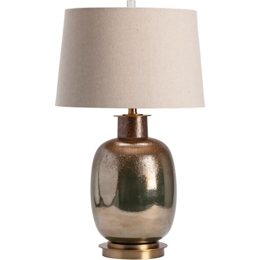 Copper and Gold Glass Table Lamp 29"H