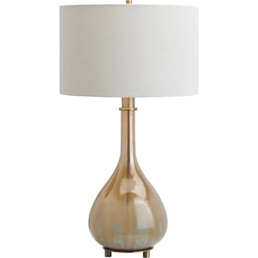 Gold Glass Table Lamp 29.25"H