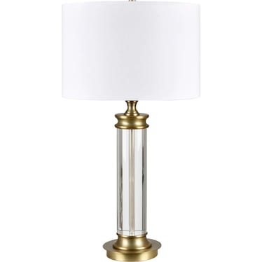 Crystal and Gold Table Lamp 31"H
