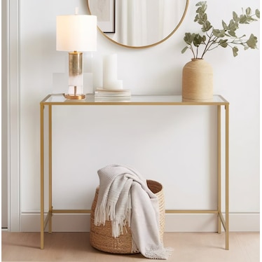 Gold and White Glass Nightlight Table Lamp 31.25"H