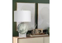 cres green table lamp   