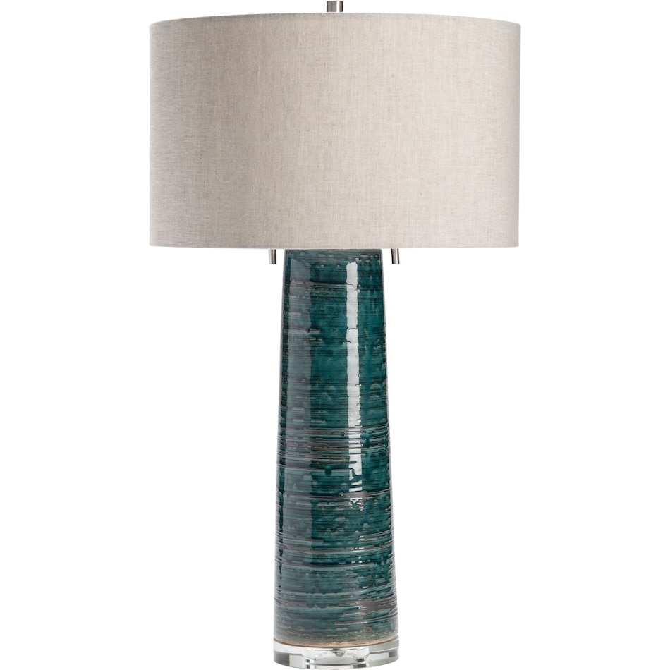 cres green table lamp   